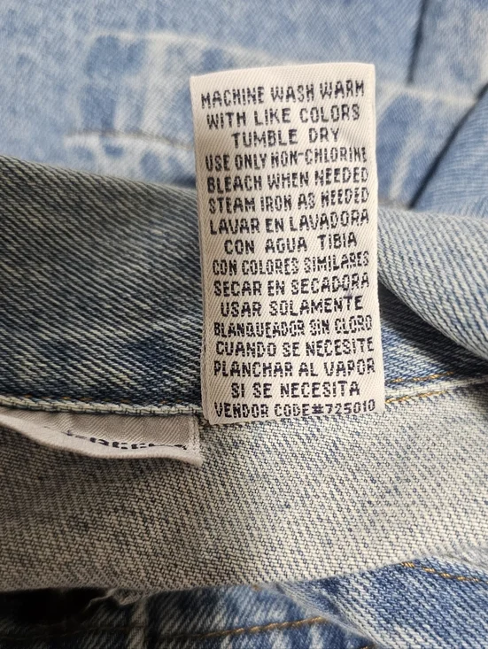 Vintage Cabin Creek Denim Chore Jacket XL Oversized 90s Y2K Utility Lagenlook - Picture 6 of 8